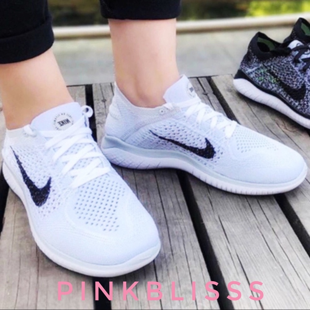 🤍 SOLD OUT🤍 WMNS FREE RN FLYKNIT SNKRS (9) WHITE NIKE NEW